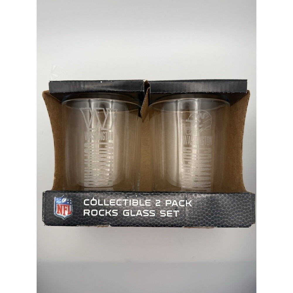 Washington Commanders NFL Rocks Glass Set - 2 Pack